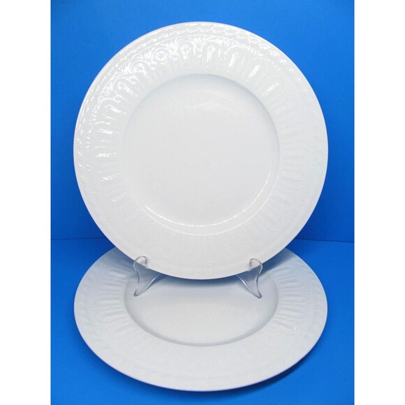 Villeroy & Boch Cellini Chateau Collection (2) Dinner Plates  10 5/8" White - Picture 1 of 9